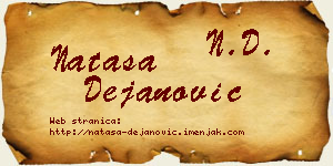 Nataša Dejanović vizit kartica